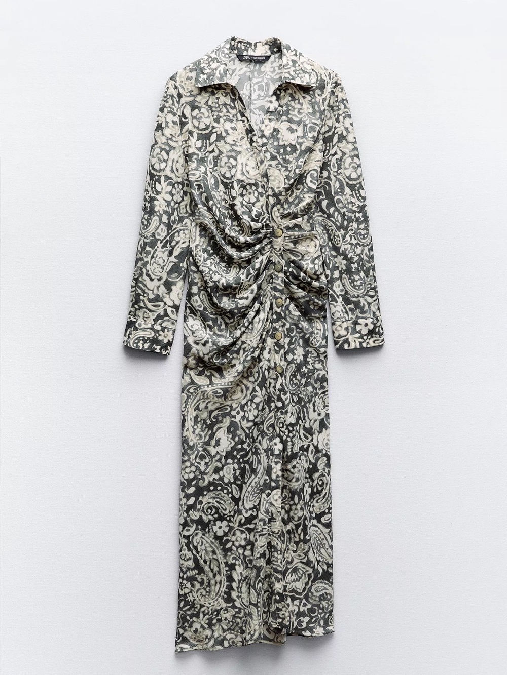 Zara Gathered Fitted Dress
